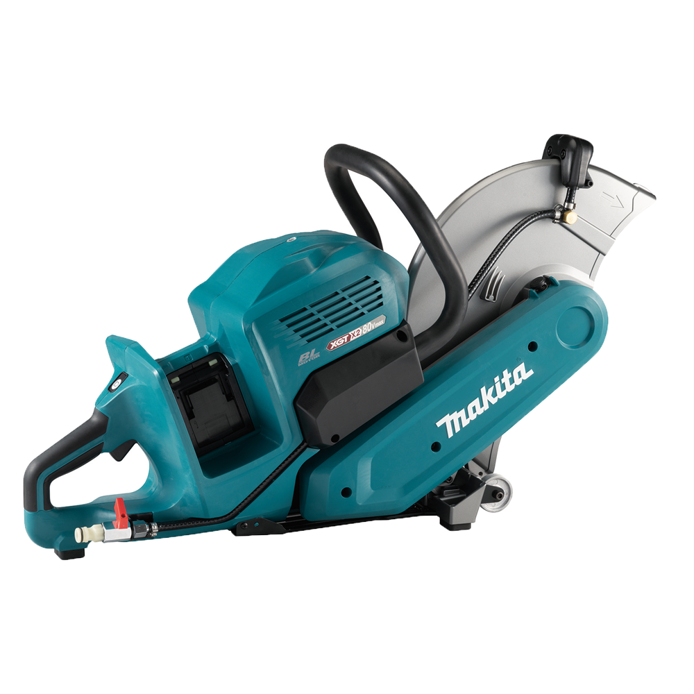 Makita Cordless 80v Concrete Power Cutter Saw with twin 40v XGT lithium ion battery power. 
