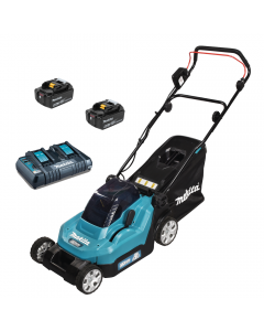 MAKITA DLM382CT2 Twin 18v LXT Cordless Lawnmower KIT includes x2 5amp batteries and twin port charger. 