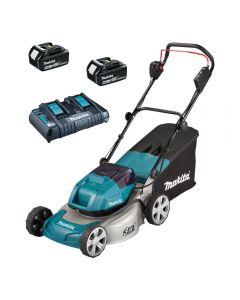 Makita DLM460PG2 Cordless Lawn Mower with 2 x Batteries and Twin Charger