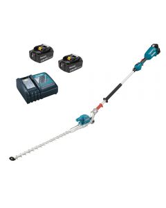 Long reach hedge trimmer from Makita comes with 2 x 5ah batteres and charger