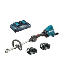 Makita DUX60PG2 Cordless Split Shaft Combi Unit comes with 2 x 6aH batteries and twin port charger.