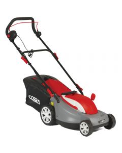 Cobra GTRM38 1400w push lawnmower with rear roller and 4 wheels