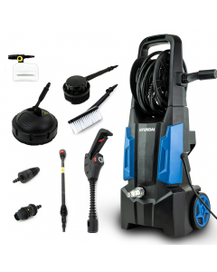 Hyundai HYW1900E Electric Pressure Washer with accessories. 