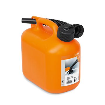 Stihl Orange Petrol fuel can 5 litre capacity. 