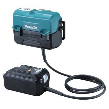 Genuine Makita battery converter set uses an umbilical system to reduce the weight of the machine